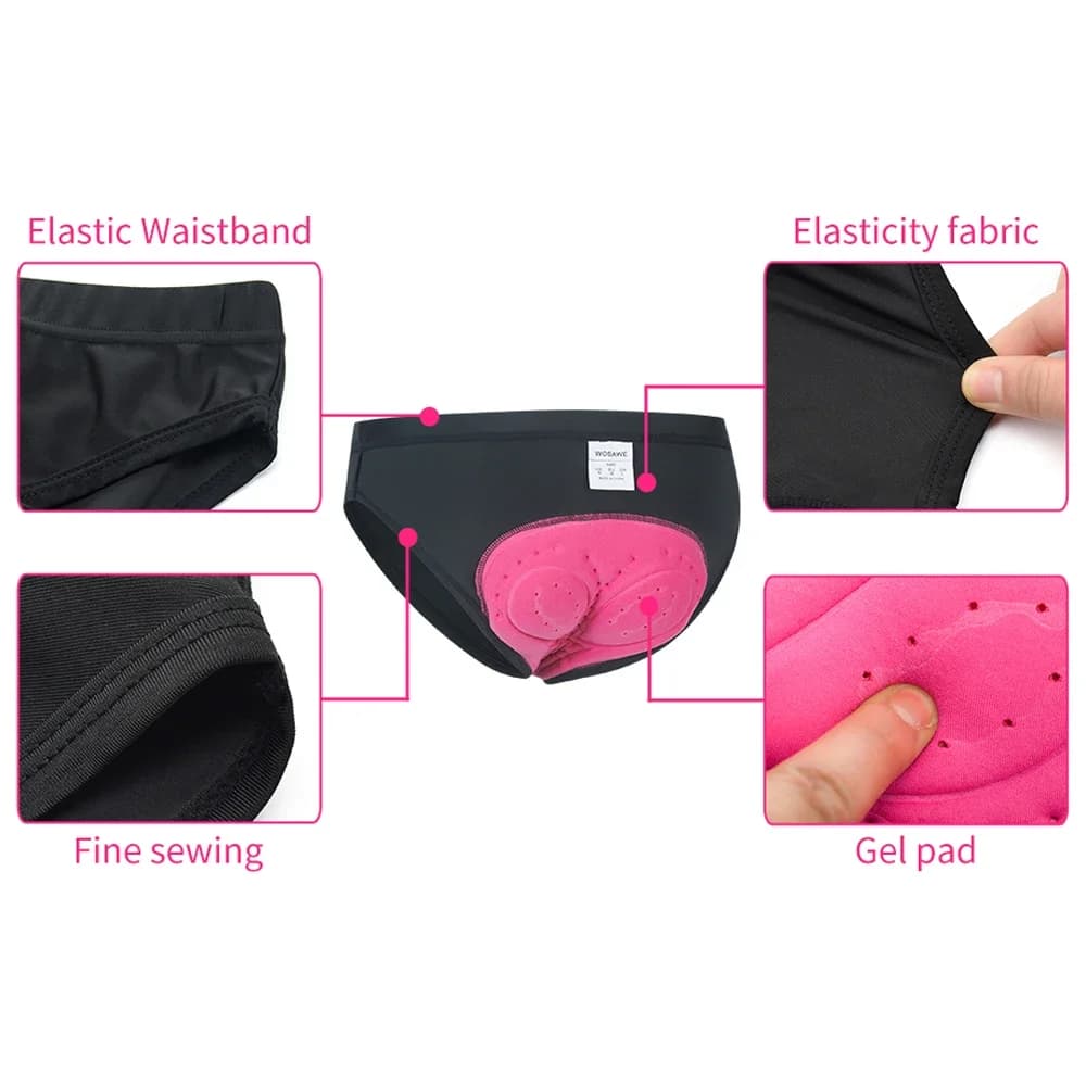 JIANKYD 1 Piece Women's Cycling Underwear with 4D Gel Padding, Bike Shorts, Mountain Bike Pants, Cycling Slips