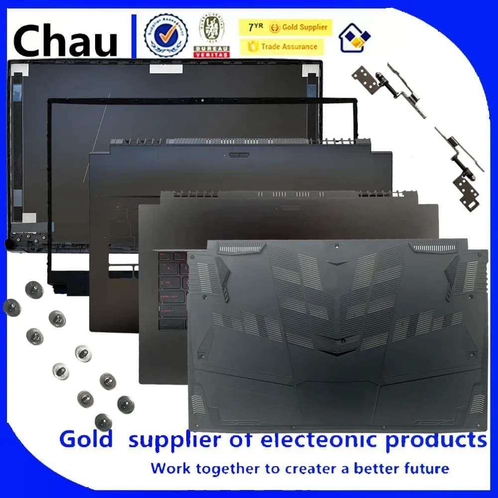Nuovo Per Chau GF75 MS-17F1 17F2 17F3 17F4 17F5 LCD Del Computer Portatile Back Cove/Lunetta LCD/Palmrest/Inferiore/Cerniera