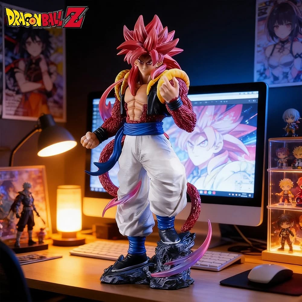 Statuetta Anime Dragon Ball Z da 25cm, Super Saiyan 4 Gogeta, Action Figure in PVC, Modellino da Collezione, Giocattolo Regalo