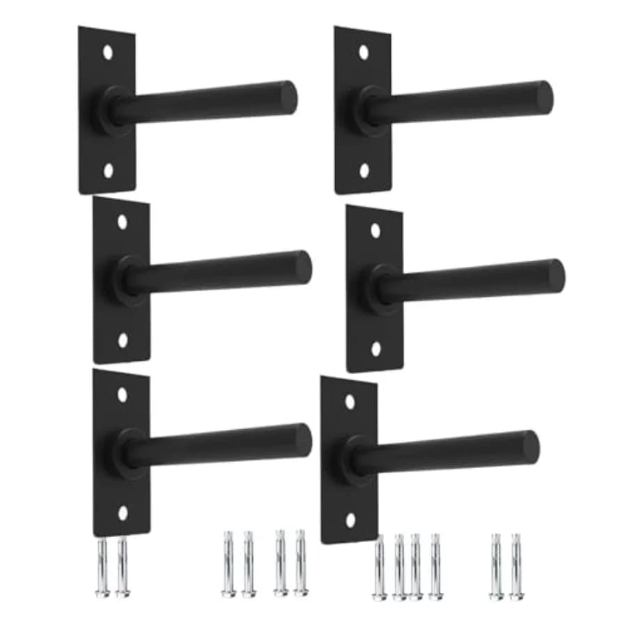 Stainless Steel Wall Mount Holder for Bumper Plate with Hooks and 300 Lb Weight Support for Home