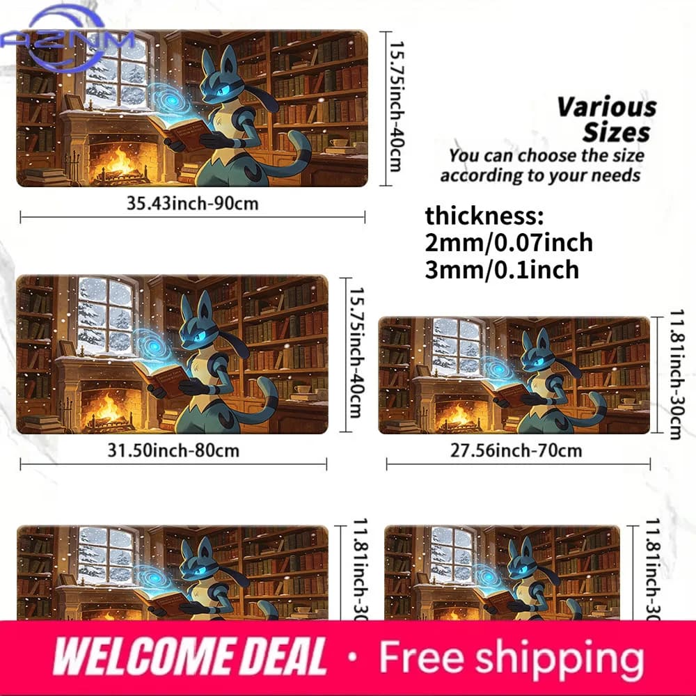 Pokemon Ash & Eevee Starry Desert TCG Playmat Tappetino per mouse da gioco lavabile antiscivolo