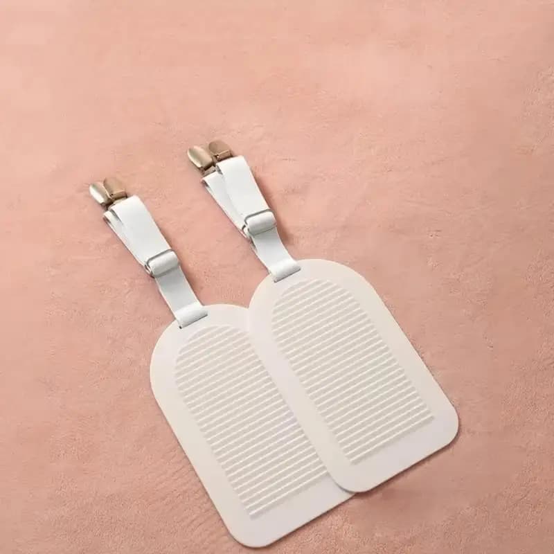 4 clip regolabili antiscivolo per lenzuola 35*11 cm - Chiusura invisibile con presa sicura, design senza tracce - Materiale PP resistente