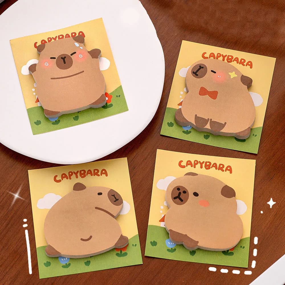 4 pezzi adesivo carino animale kawaii note adesive blocco note memo pad forniture scolastiche per ufficio cancelleria panda gatto lepre segnalibro post