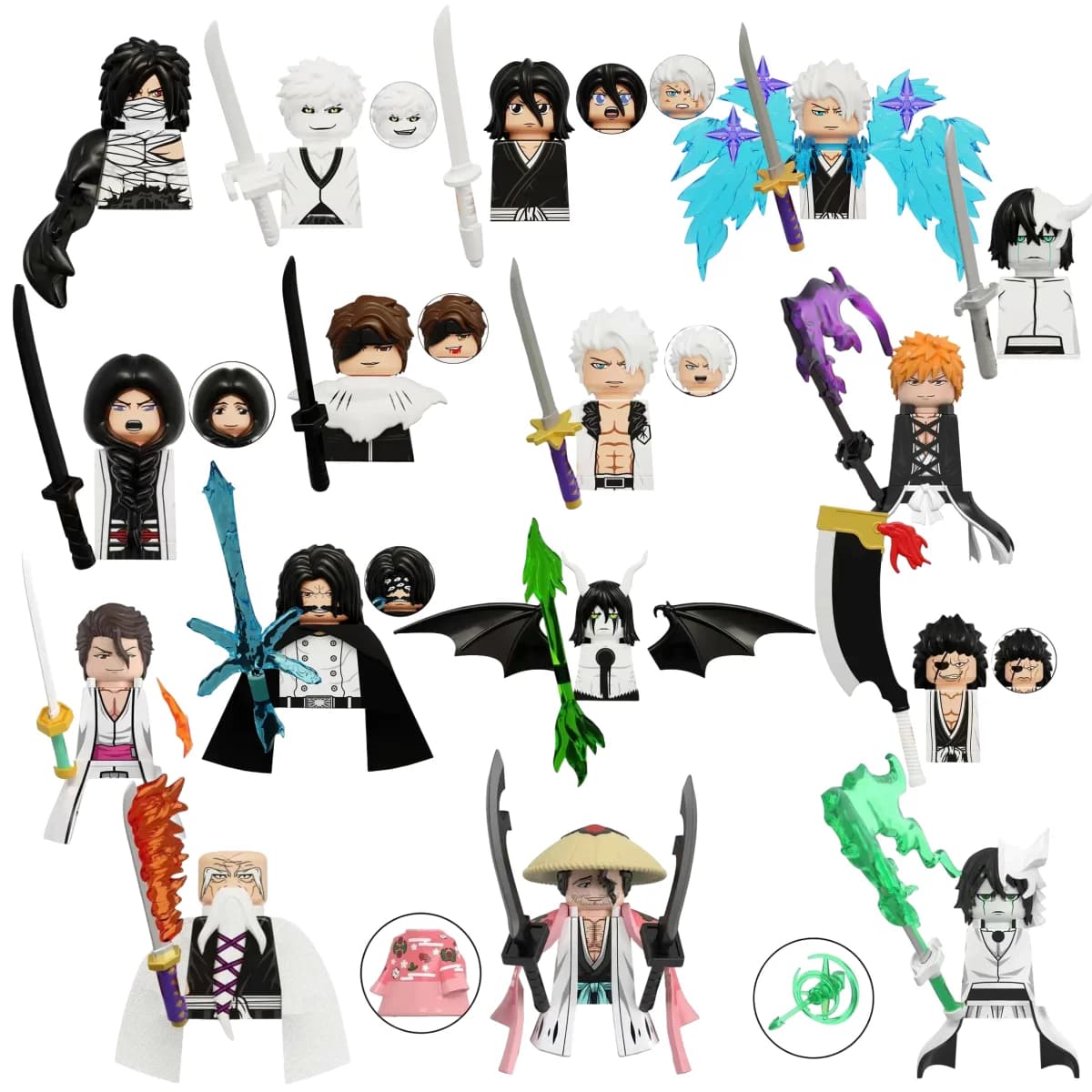 Blind Box KDL824 WM6164 Blocchi da Costruzione Mini Modelli Personaggi Anime Bleach Kurosaki Ichigo Kuchiki Rukia Cartone Animato Regalo di Natale Giocattolo
