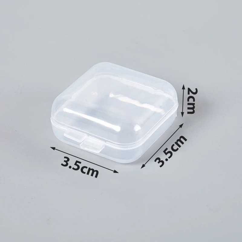 10Pcs Mini Plastic Storage Box Transparent Jewelry Storage Case Earrings Rings Finishing Boxes Small Items Storage Container
