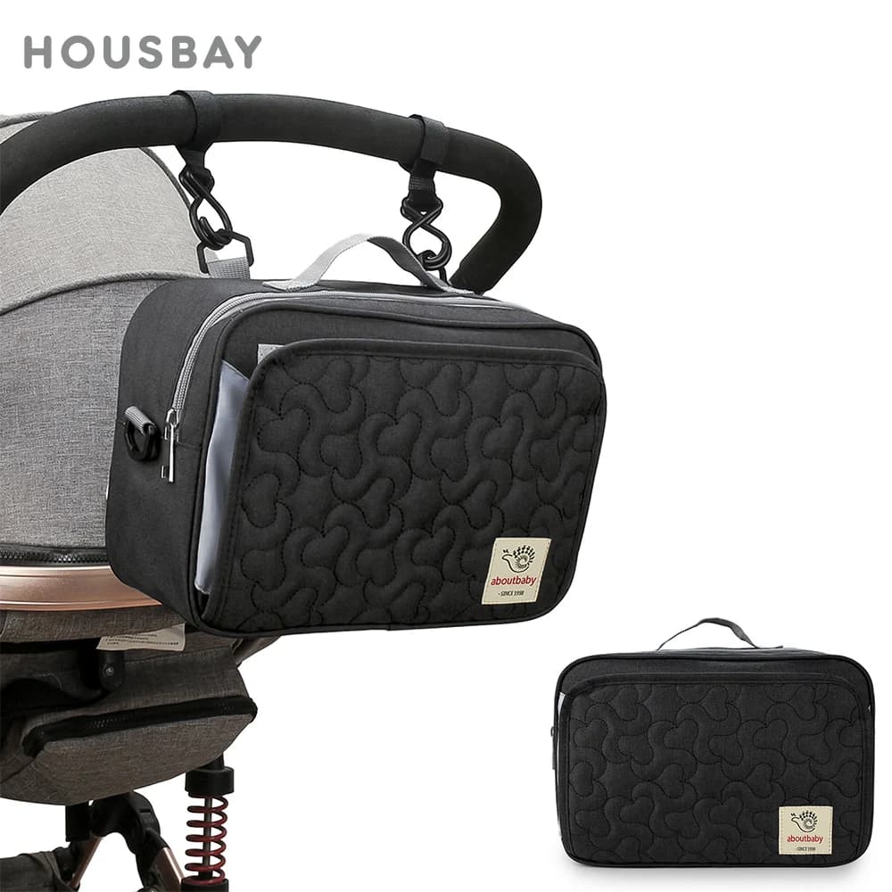 Baby Diaper Bag For Stroller Storage Wet/Dry Disposable Carrying Diaper Clothes Handbag With Hooks Shoulder Strap Mommy Bag