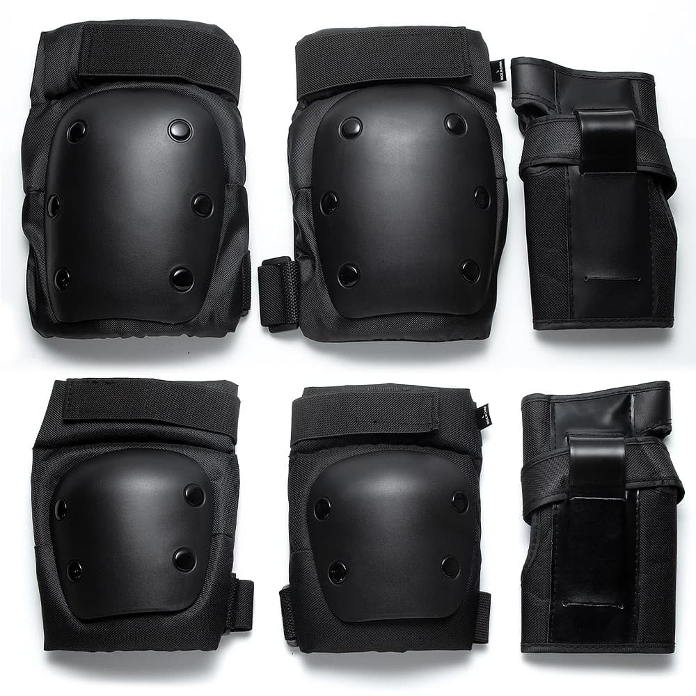 Ginocchiere 6 in 1 per adulti/bambini Gomitiere Protezioni per i polsi Set di equipaggiamento protettivo per skateboard Pattinaggio a rotelle in linea