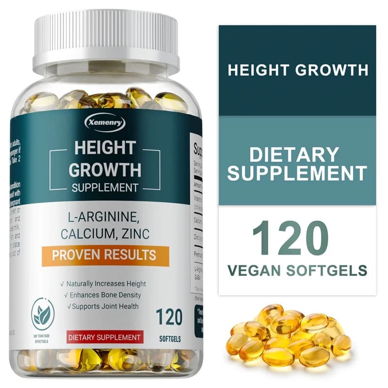 Height growth supplements: support bone and joint health, natural height growth, promotes absorption and increases immunity