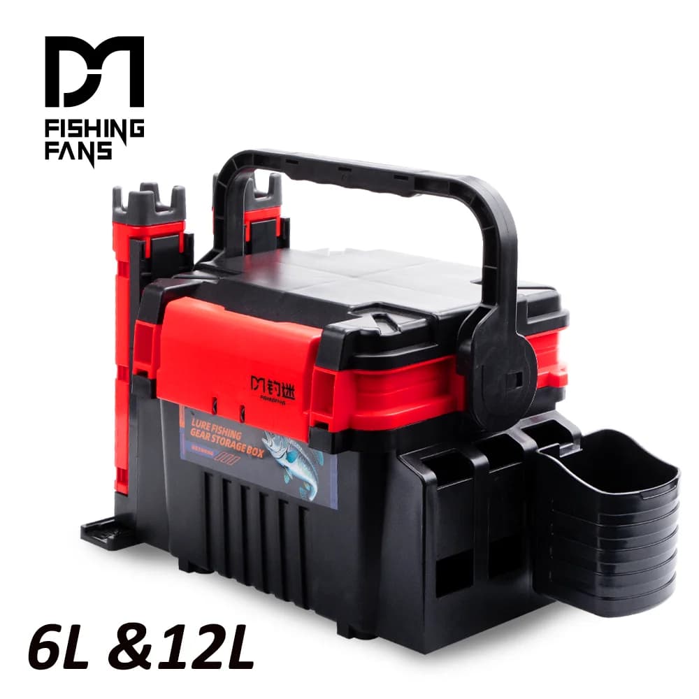 Fishingfans 6L 12L Fishing box Multi-function Organizer Rectangular bucket for live fish Storage box for thickening Fishing equipment box