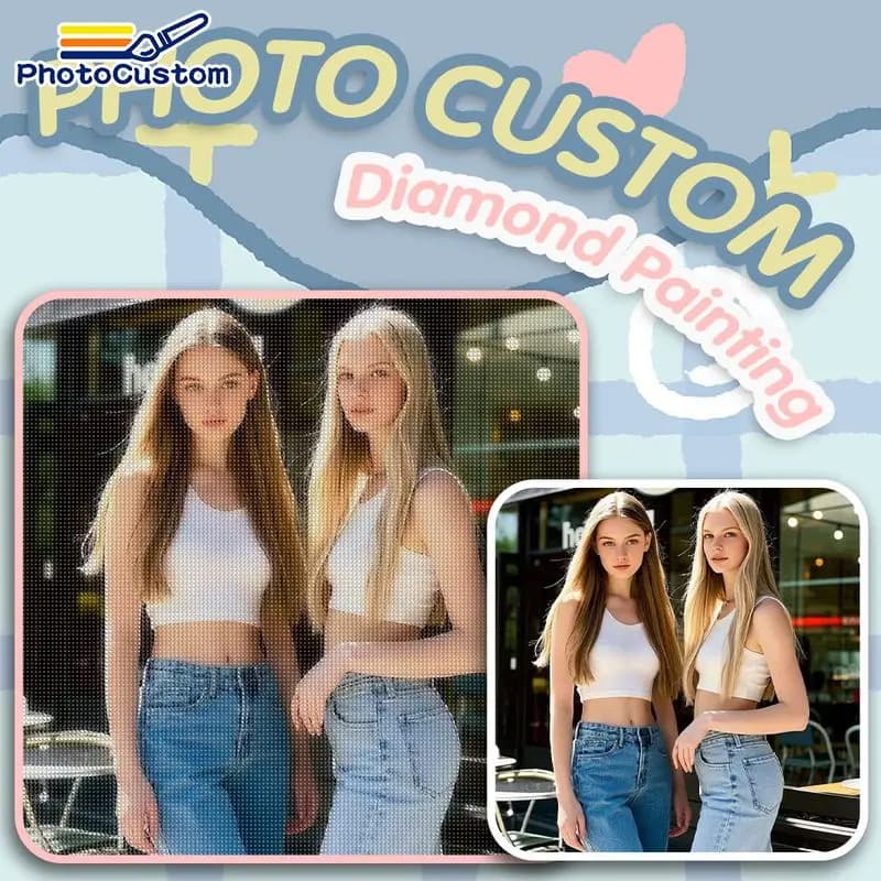 PhotoCustom Pittura diamante rotondo/quadrato completo Immagini ricamate fai da te Regalo fatto in casa Regali punto croce Personalizza il tuo