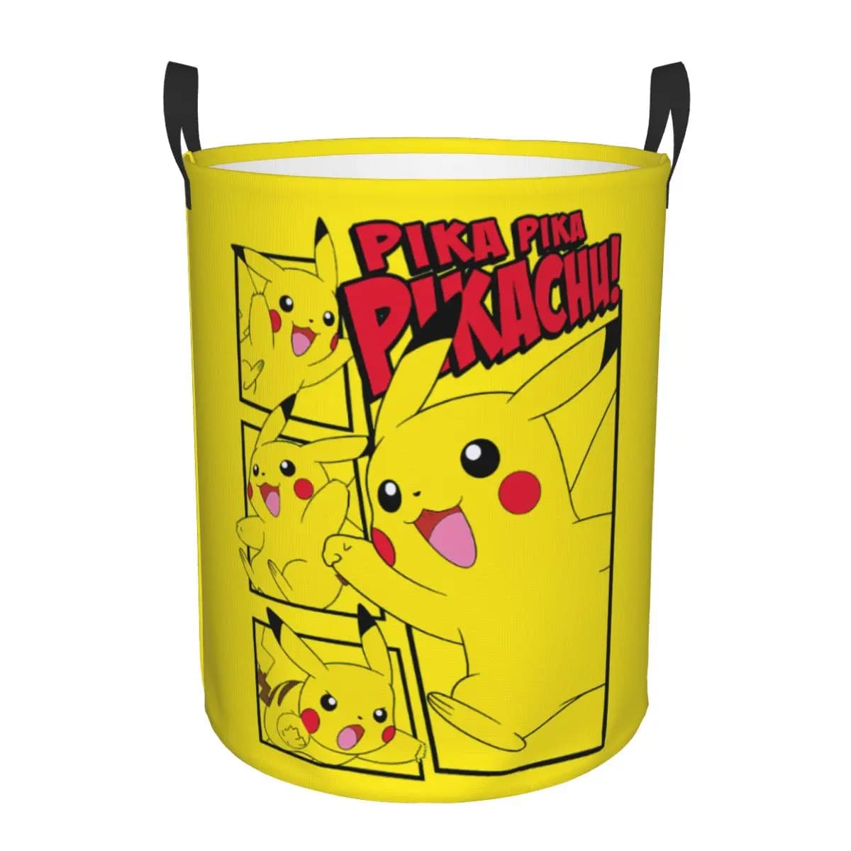 Cesto Portabiancheria P-Pikachu Personalizzato, Pieghevole, per Giocattoli e Vestiti, Borsa Contenitore per Giocattoli