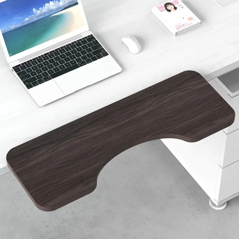 Staffa da braccio ergonomica per computer con scheda di estensione da scrivania con tappetino da polso per mouse, ripiano di supporto per tastiera da ufficio