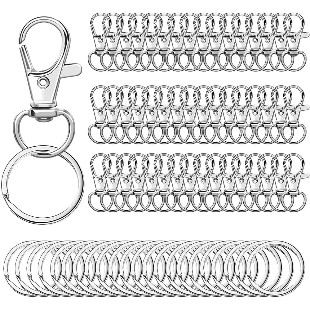 Chiusure girevoli Moschettoni per cordino con portachiavi Ganci per clip per portachiavi Chiusure per artigli di aragosta per portachiavi Gioielli Artigianato fai-da-te