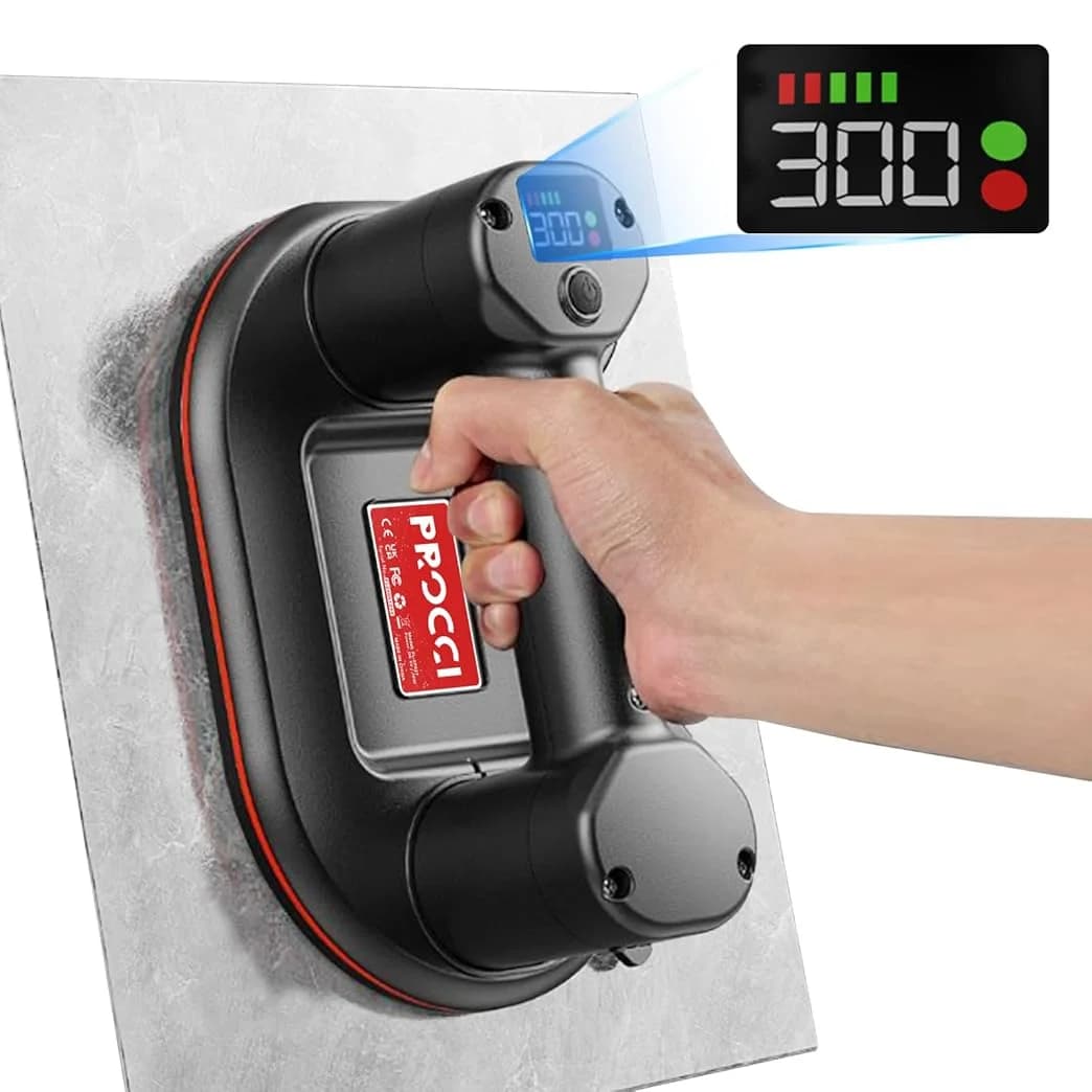 Smart Display Large Electric Vacuum Suction Fan 300 kg Loading Glass Tile Lifter 4000 mAh Vacuum Suction Cup Lifting Tool