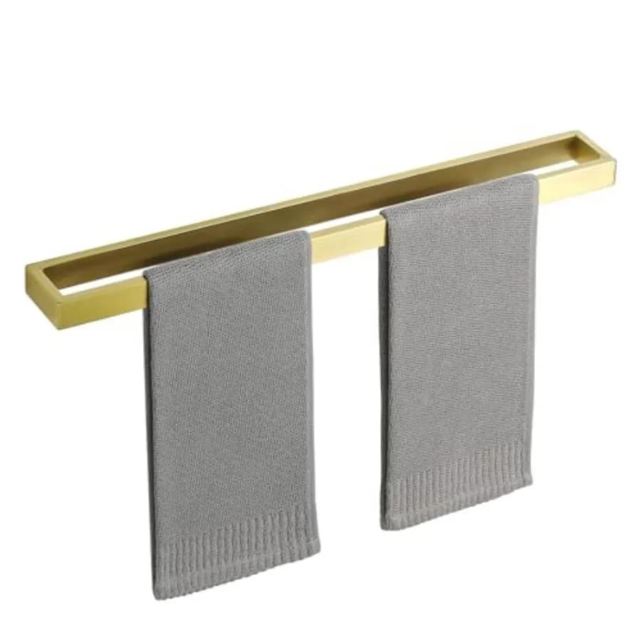 Portasciugamani da Bagno in Acciaio Inox SUS304, Montaggio a Parete, Design Quadrato, Finitura Spazzolata