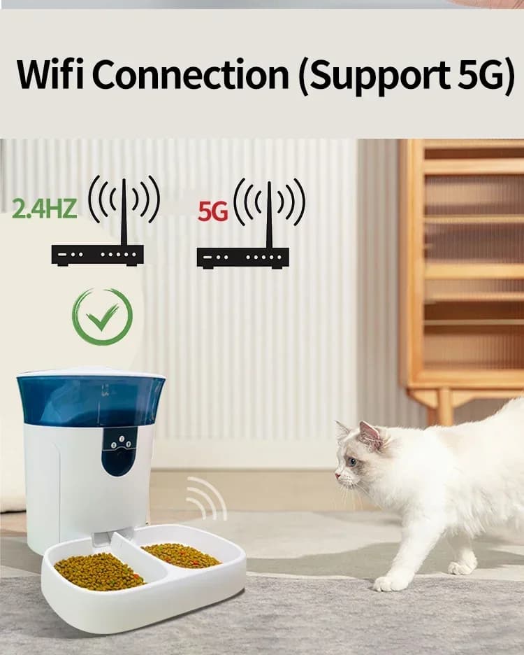 -Fornitori di animali domestici nuovi mascotas 5G telefono telecomando doppia ciotola telecamera wifi video cibo per gatti alimentatore per cani alimentatore automatico per animali domestici