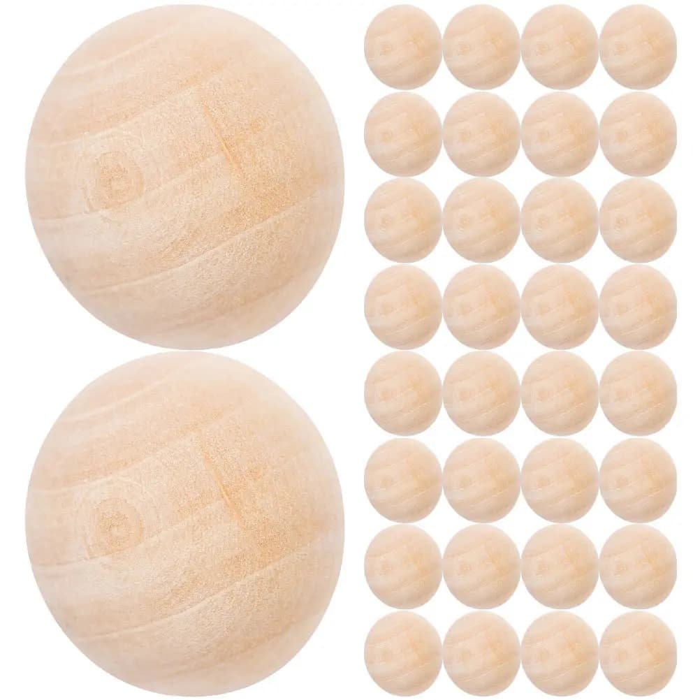 200 Pezzi di Perline in Legno Naturale Non Trattato per Creazione di Gioielli, Braccialetti, Ciondoli, Ghirlande e Accessori Fai-da-Te