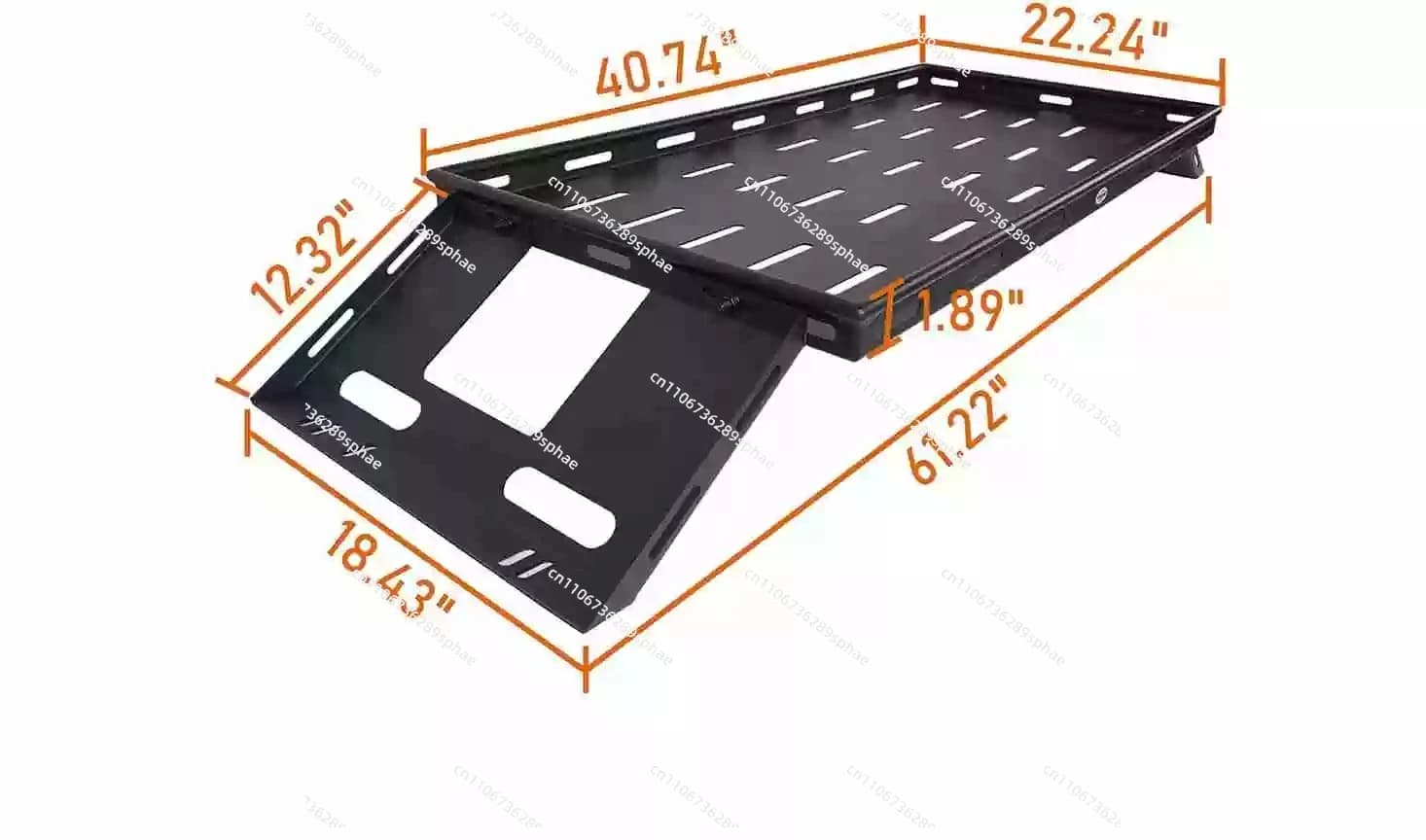 Adatto per JK JL 2007-2024, portapacchi posteriore a 4 porte, box portabagagli rinforzato, modifica del portapacchi.