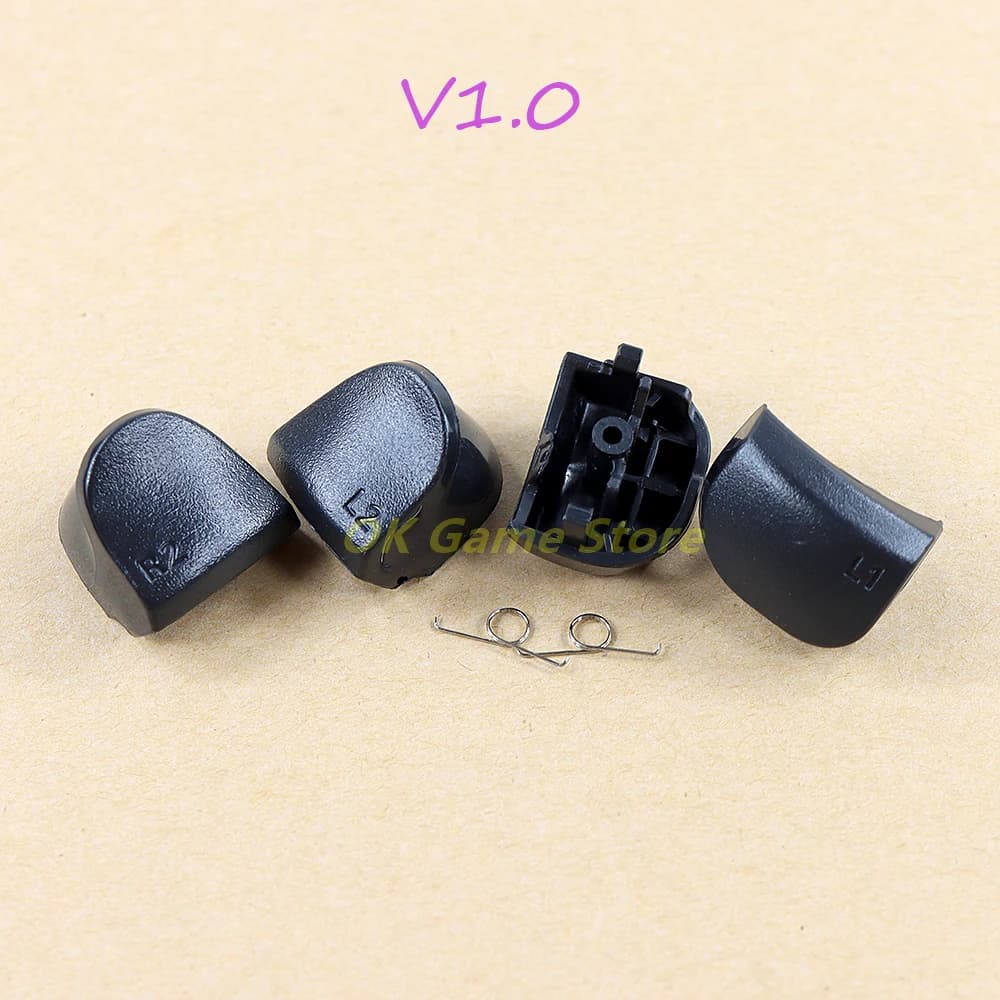 50 set di pulsanti grilletto neri L1 R1 L2 R2 per controller PlayStation PS5 V1.0 V2.0 V3.0, accessori da gioco per PS5 con molla