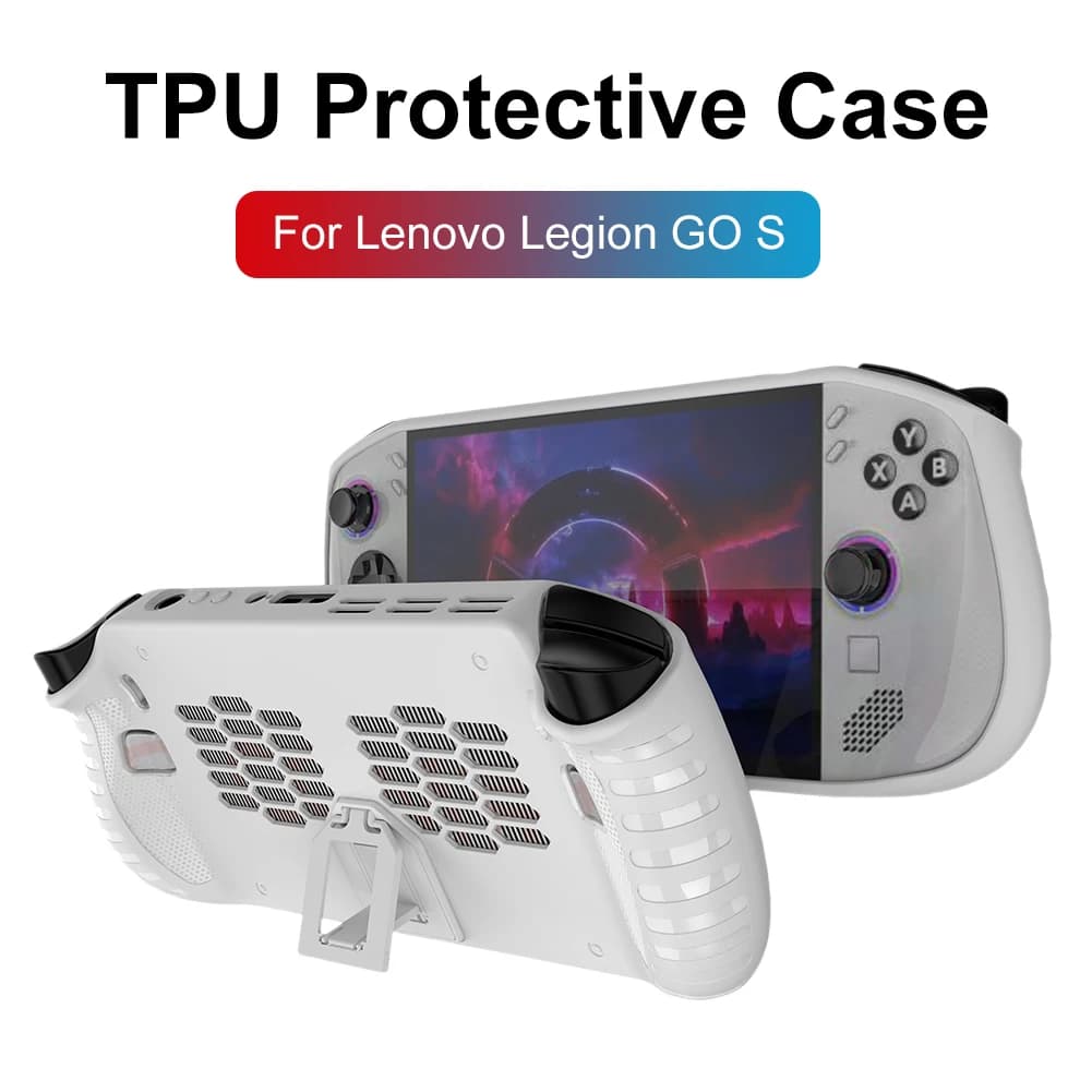 TPU Case for Lenovo Legion Go S Handheld Shockproof Full Protective Case Anti-Scratch Protector Case Ergonomic Games Accessories