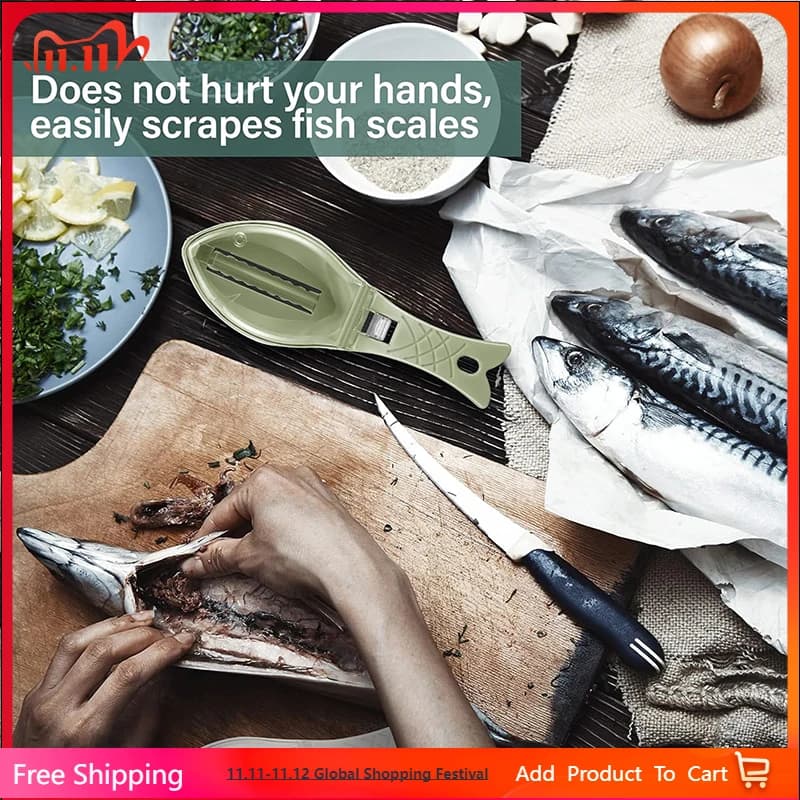 1PC Fish Instruments Fast Cleaning Plastic Fish Skin Fish scales Fish Brush Removal Razor Cleaner Discrossing Skinner Scaler Fishing Tools