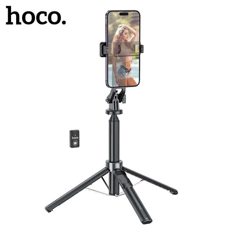 HOCO K21 supporto per trasmissione in diretta in lega di alluminio Selfie Stick Wireless con supporto per treppiede estensibile remoto Bluetooth funzione PTZ
