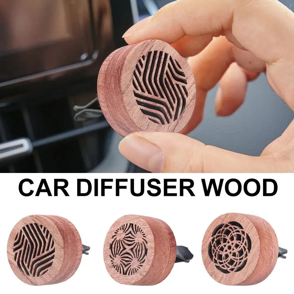 Diffusore per presa d'aria per auto in legno Diffusore per presa d'aria per auto Diffusore a lunga durata Ornamento per aromaterapia in pietra vulcanica