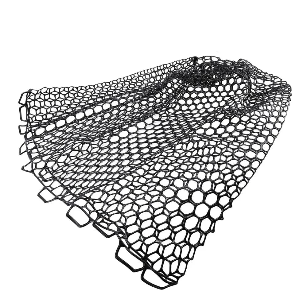 PVC Fishing Replacement Net 79cm Depth Foldable Fishing Landing Net 59cm Diameter Black Fishing Landing Mesh