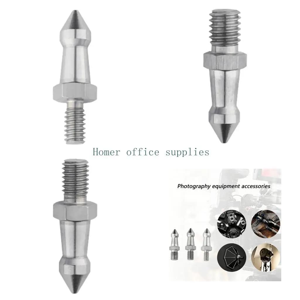 K43B Tripod Foot Stainless Steel Monopod Feet Screw Silver Screw Mount
