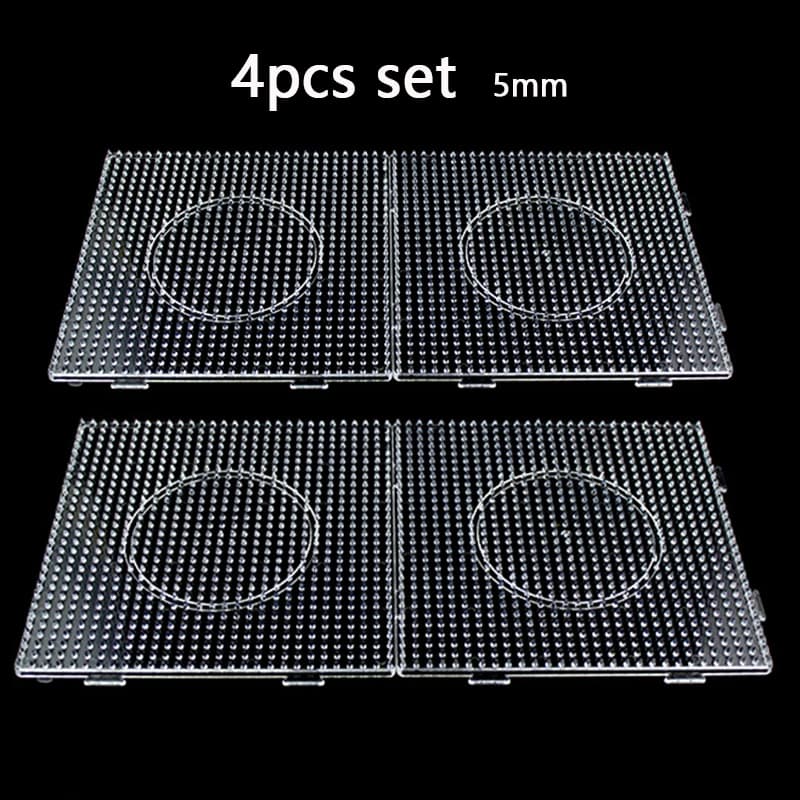 5mm Hama Bead Pegboard Forma quadrata Perler Beads 4 pz/set Diametro 15 cm Cerchio Puzzle Modello per giocattoli educativi creativi