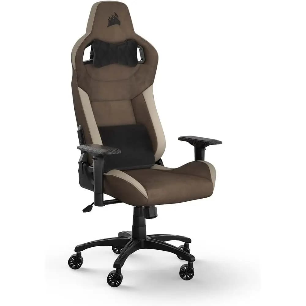 Rush V2 Ergonomic Gaming Chair, Reclining Office Desk Chair, Adjustable PU Leather Seat, Brown