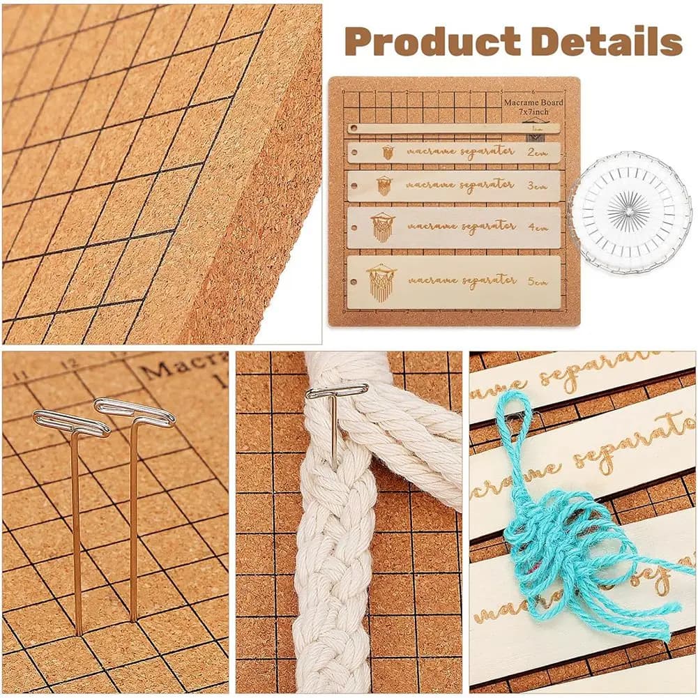 A75K DIY Macrame Kit with Macrame Board and Pins Kit Macrame Tools Macrame Supplies