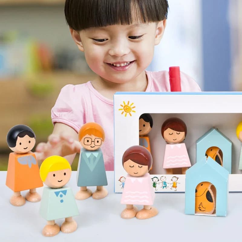 NUOVI blocchi di costruzione per bambini Giocattoli in legno Educazione precoce Personaggi interessanti Cognizione del bambino Giocattoli per la famiglia Regali per bambini