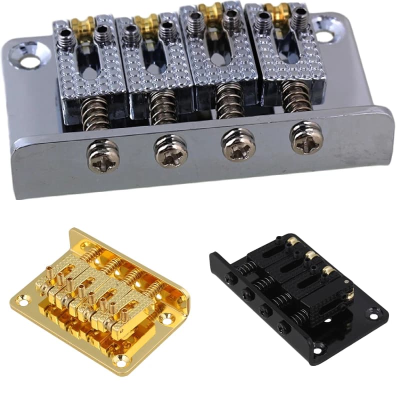 Cordiera fissa ponte oro/argento/nero per UKULELE per chitarra a 4 corde