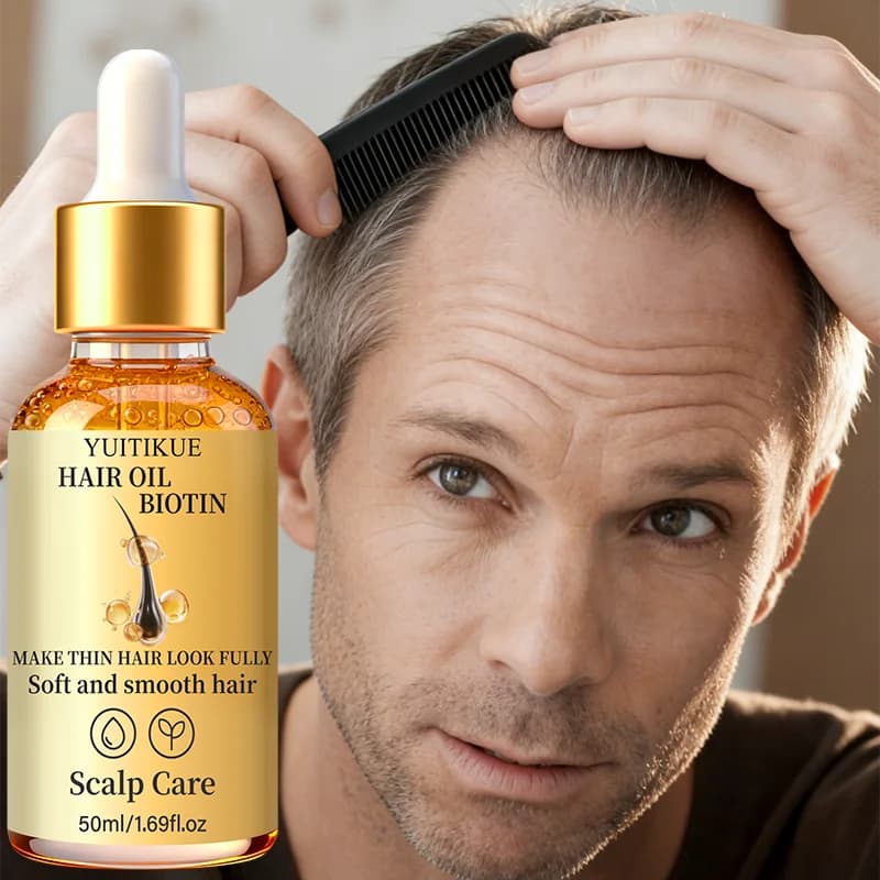 YUITIKUE Biotin Hair Oil - thickening hair oil for scalp care for thin hair nutrient oil for soft and smooth hair growth