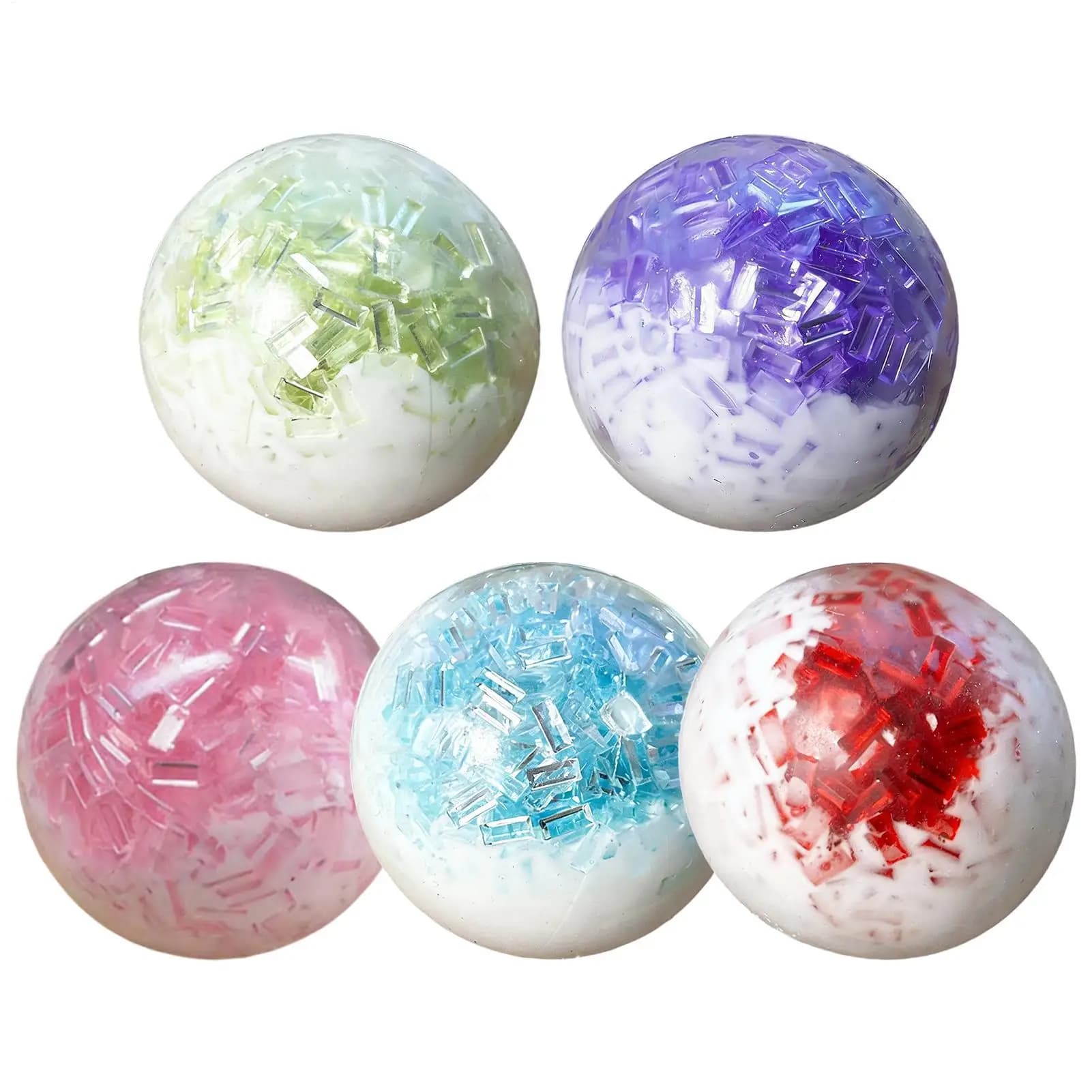 Squeeze Toys slow Rising Ice Cracked Crystal Ball Squishy Fidget Toy Frosted Ice Texture Pinch Stress Ball Anti-Anxiety Calming