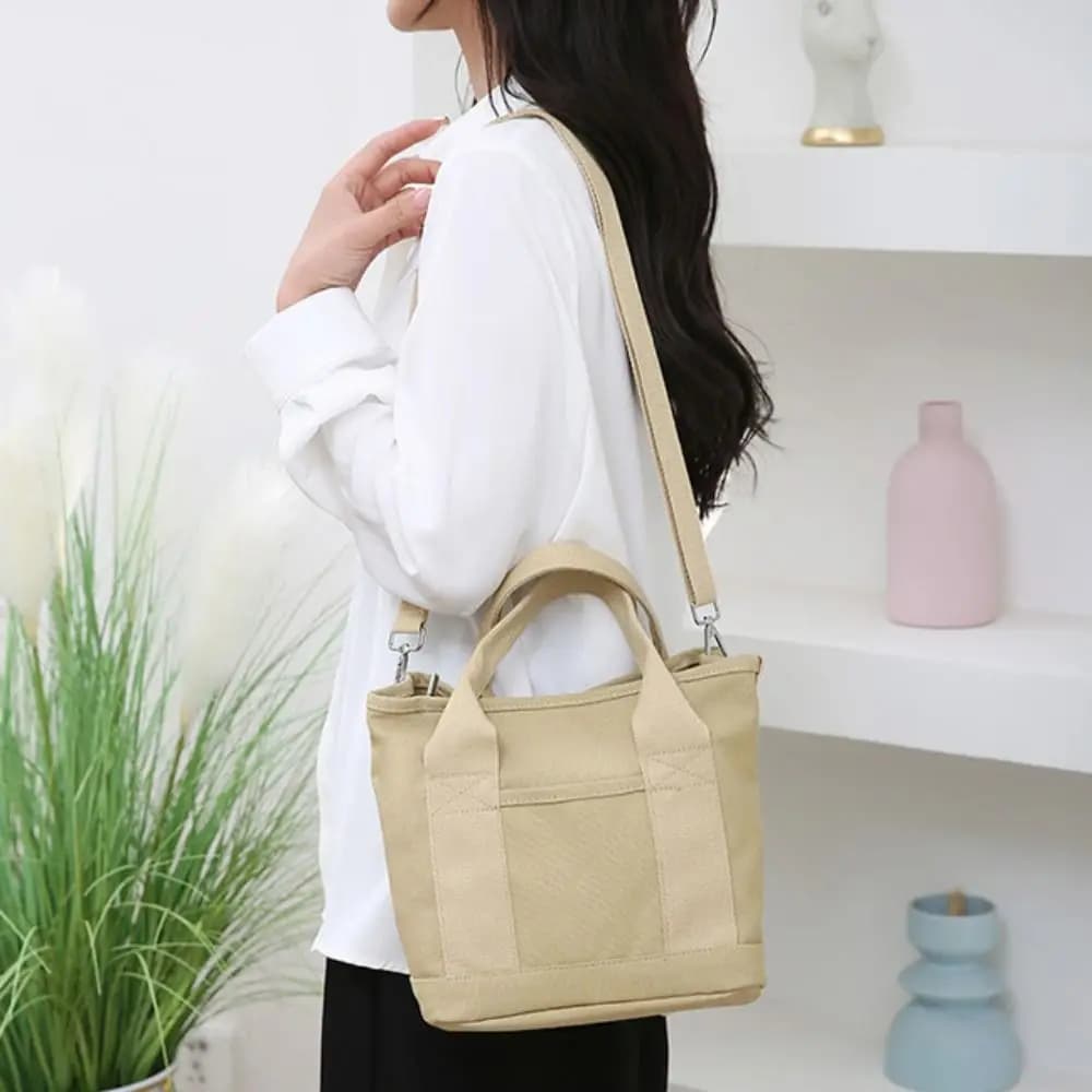 Borsa a tracolla in stile giapponese multitasche, borsa a mano con cerniera, borsa a tracolla in tela, borsa per la spesa, borsa per la scuola per studenti