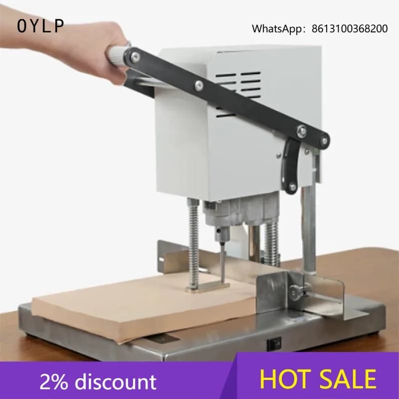 OYLP Single-head Electric Punching Machine 5CM Thick Drilling Machine Used for Punching Holes in File Folders for Binding Purpo