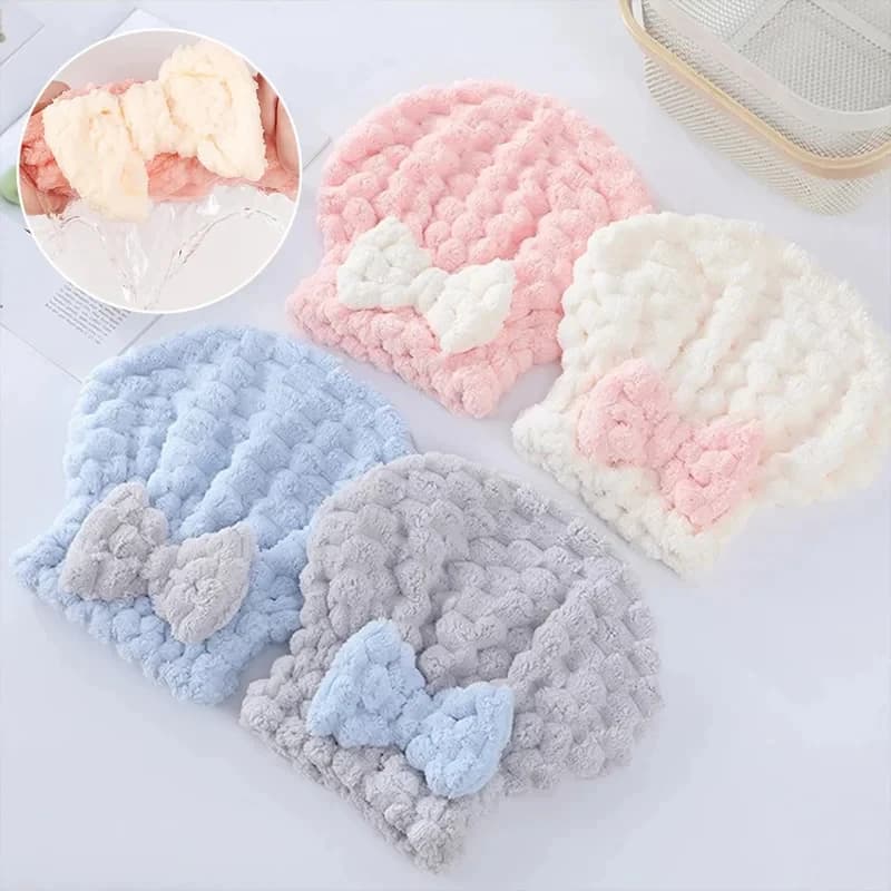 Super absorbent towel for wet hair, fast drying turban, shower and bath towel, for long hair, for women, thick hair