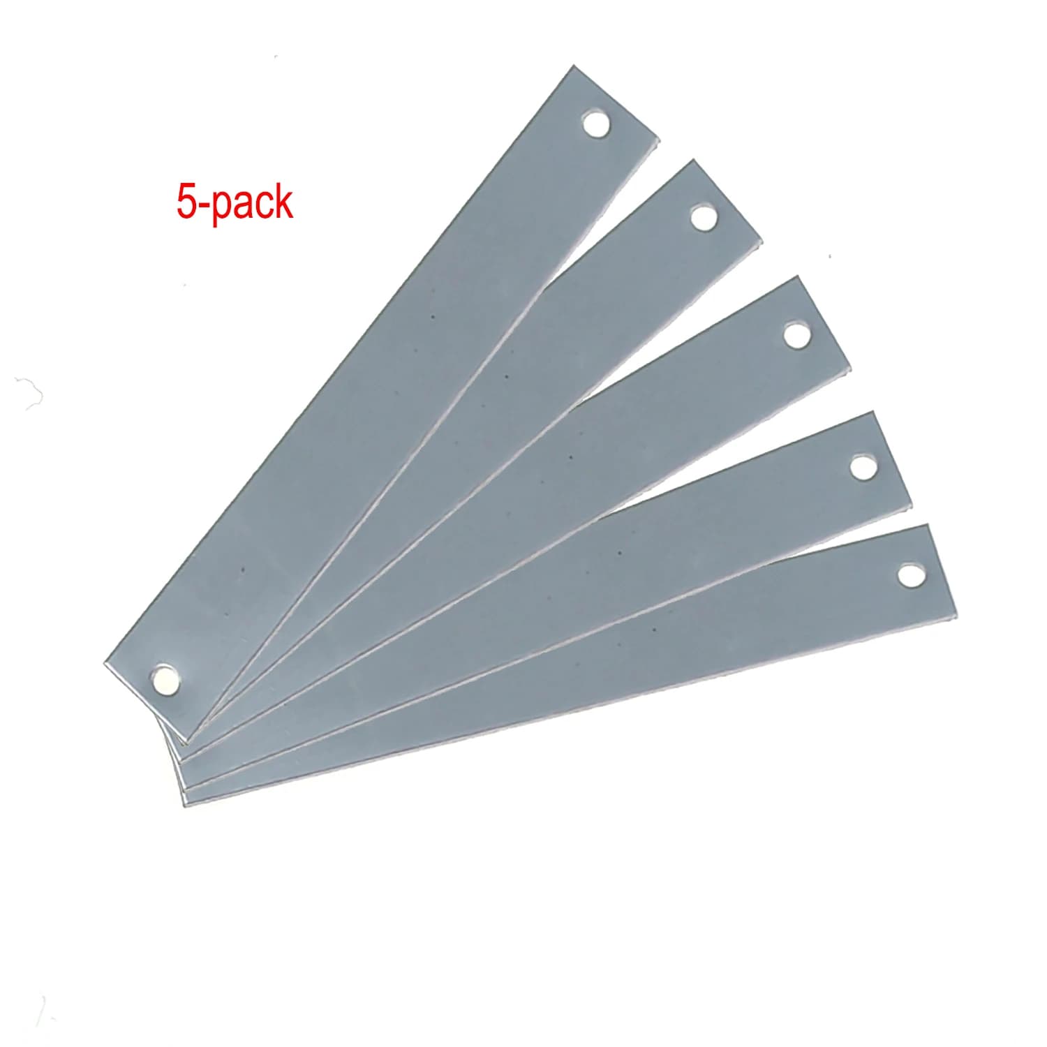 5 PACCHETTI - Blank identification plate for VIN and axle weight for trucks, boats and trailers, 92mm x 13mm