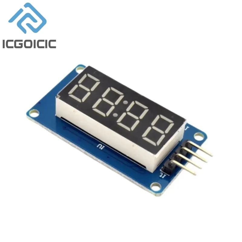 TM1637 Modulo display a LED per Arduino 7 segmenti 4 bit Orologio da 0,36 pollici Anodo ROSSO Tubo digitale Confezione di schede driver seriali a quattro