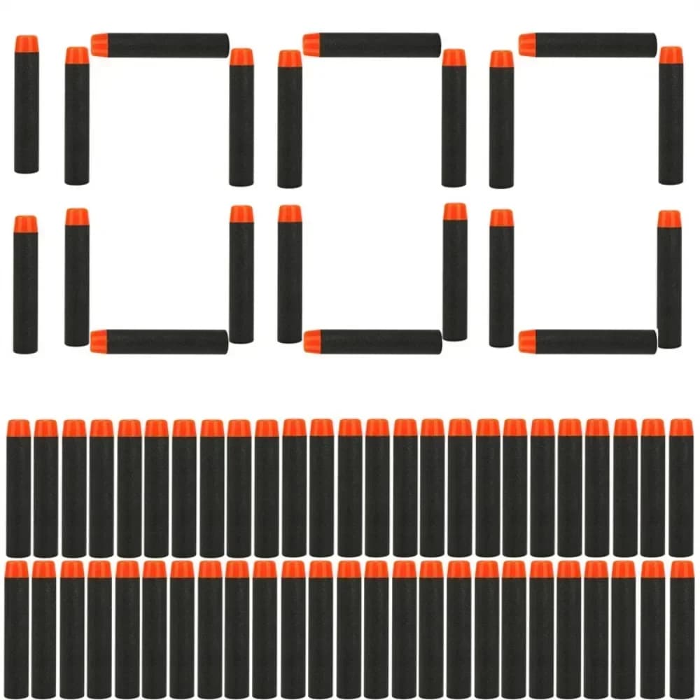 Proiettili neri a testa tonda E BBlack da 7,2 cm per Nerf N-strike Elite Series Blasters, ricariche in schiuma EVA, accessori per pistole giocattolo per bambini