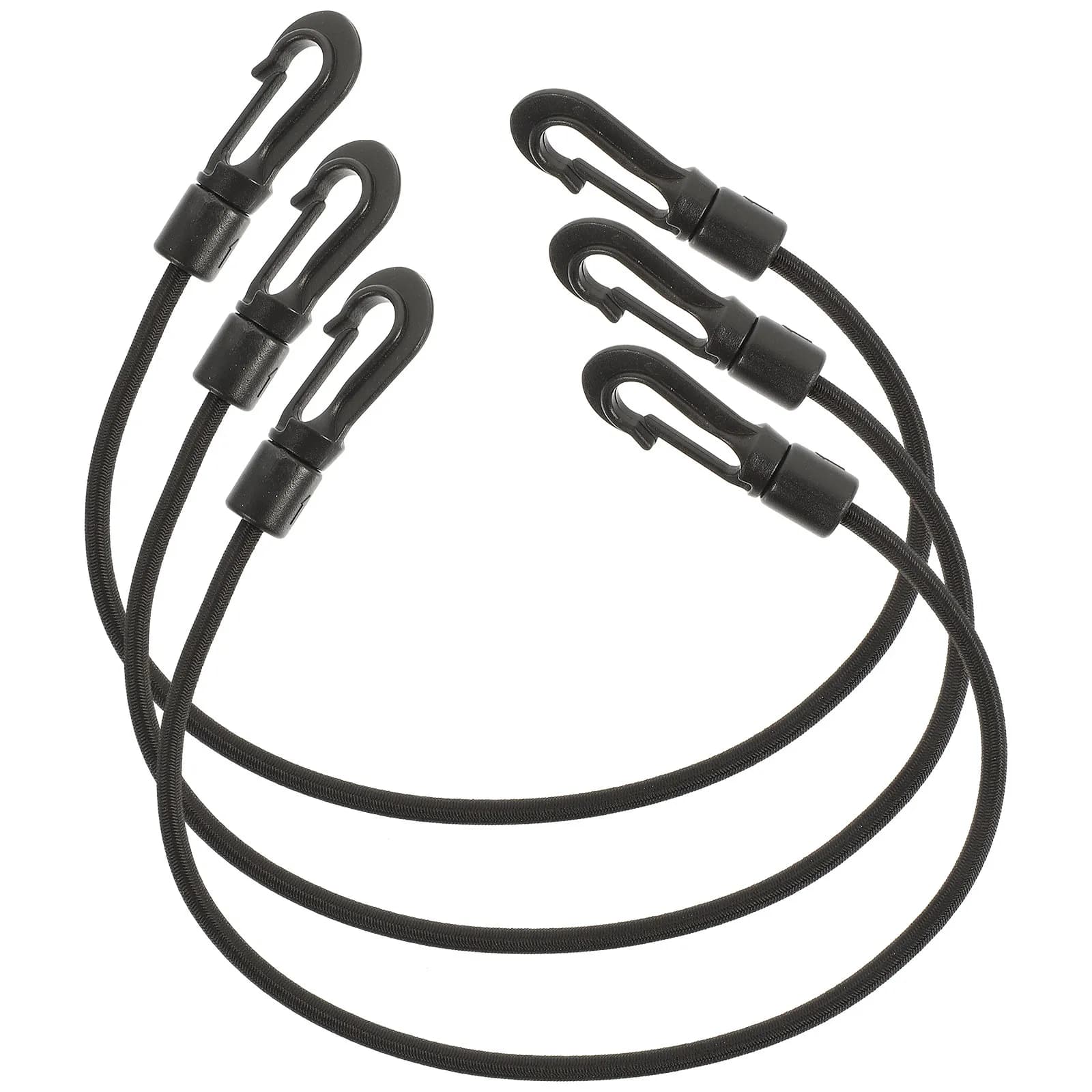3Pcs Marine Grade Bungee Dock Mooring Rope with Heavy Duty Hooks for Kayak Paddle Fixing Boat Docking Tie Safety Supply