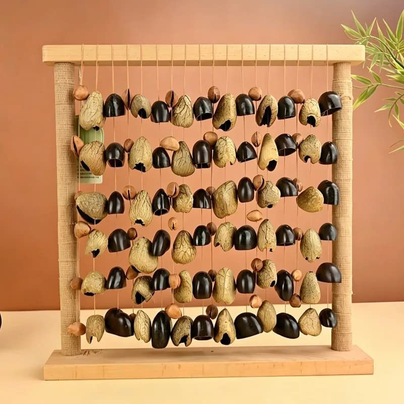 Natural Fruit Shell Bells Handmade Wind Chimes Yoga Meditation Sound Healing Chimes Desktop Decoration Percussion Instrument