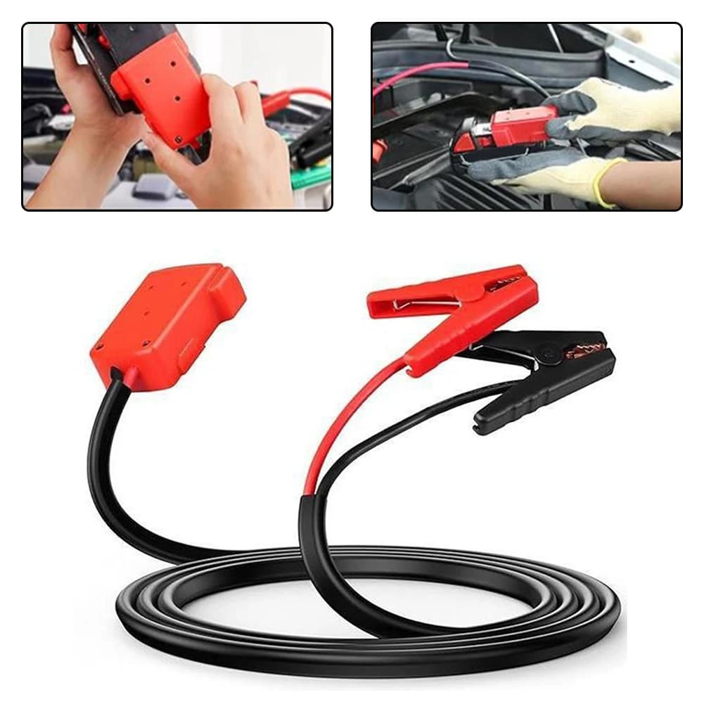 Caricabatterie e Avviatore d'Emergenza per Riparazione Auto (circa) 22*22*7CM Non deformabile, pratico e affidabile, lunghezza 1 metro