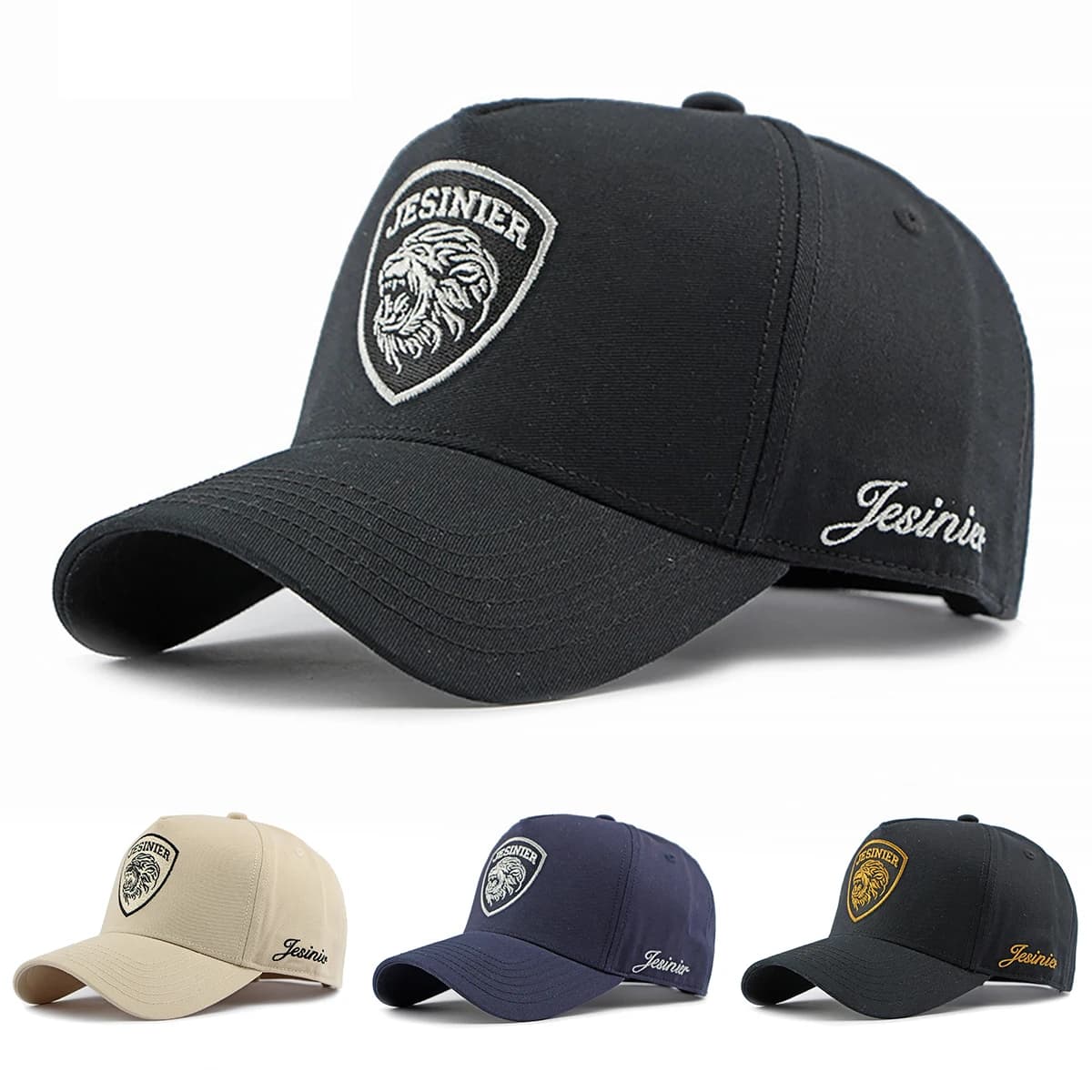 Unisex JESINIER Baseball Hats with Leo Embroidery, Adjustable Casual Hats for Spring and Autumn, Solar Protective Hat, Sports Cap