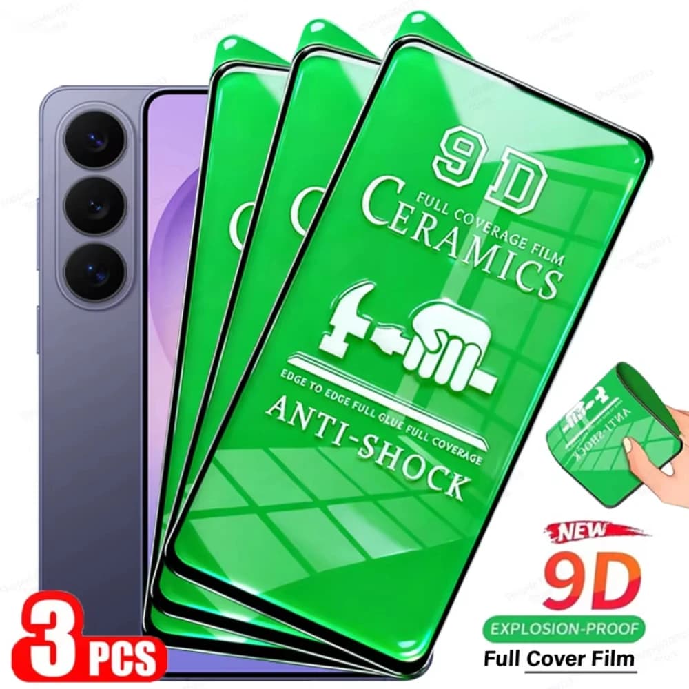 Pellicola in ceramica HD da 3 pezzi per Samsung Galaxy S26 S25 S24 Ultra S23 S22 S21 S20 Plus S25 FE Protezione per schermo a copertura totale, non pellicola in vetro