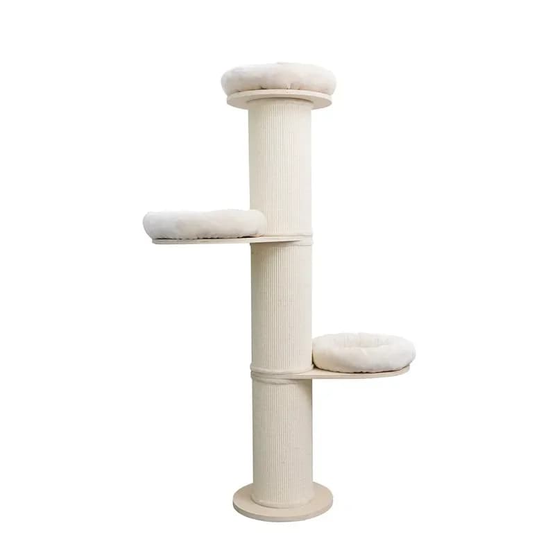 2023 Hot Sale Modern Wooden Cat Tree Tower Furniture Wall Anchored Modern Luxury Cat Tree for Large Cats