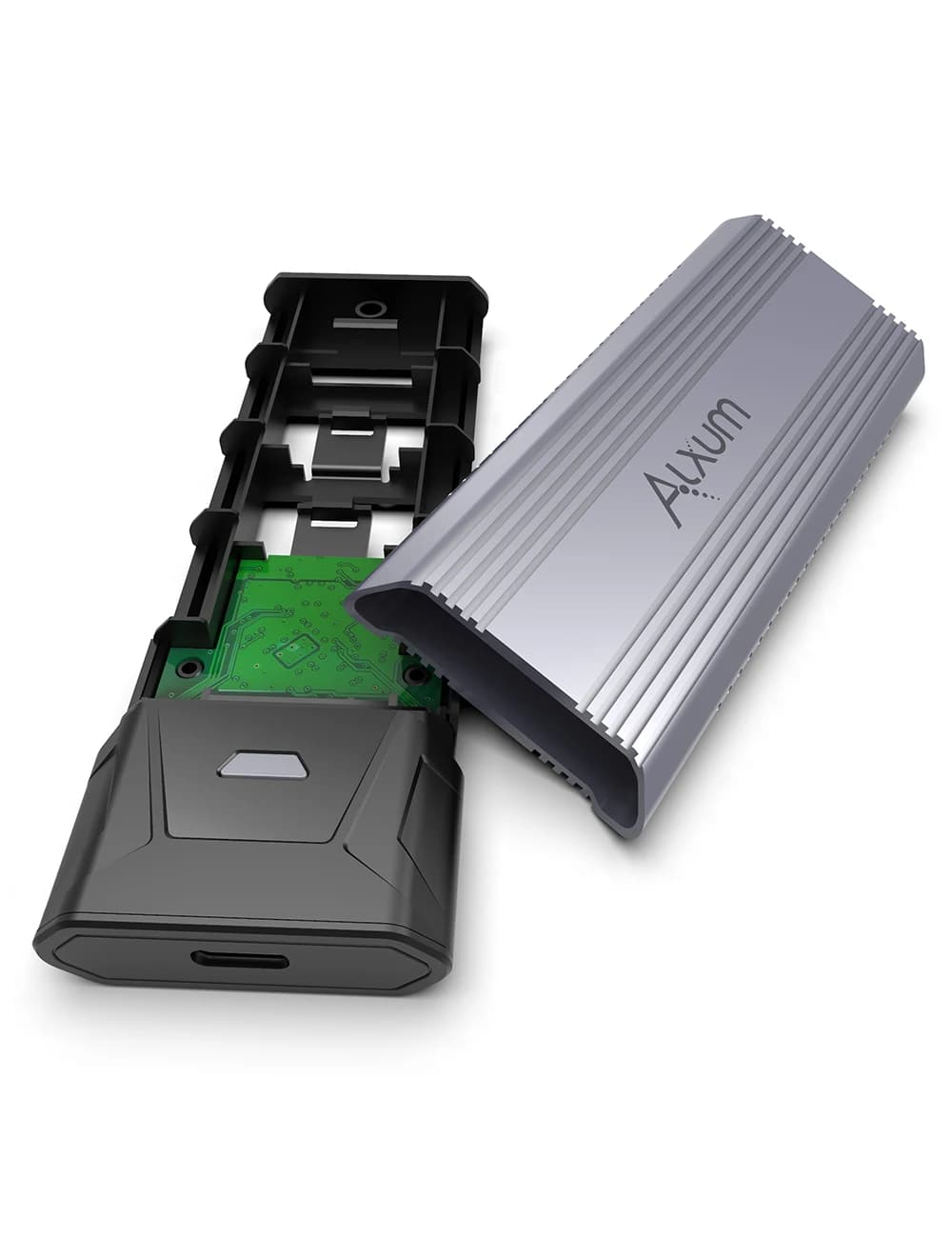 Custodia SSD da USB C a M.2 NVMe Custodia per disco rigido esterno USB 3.1 Gen 2 10 Gbps per PCIe NVMe SATA M.2 2280/2260/2242 UASP/TRIM