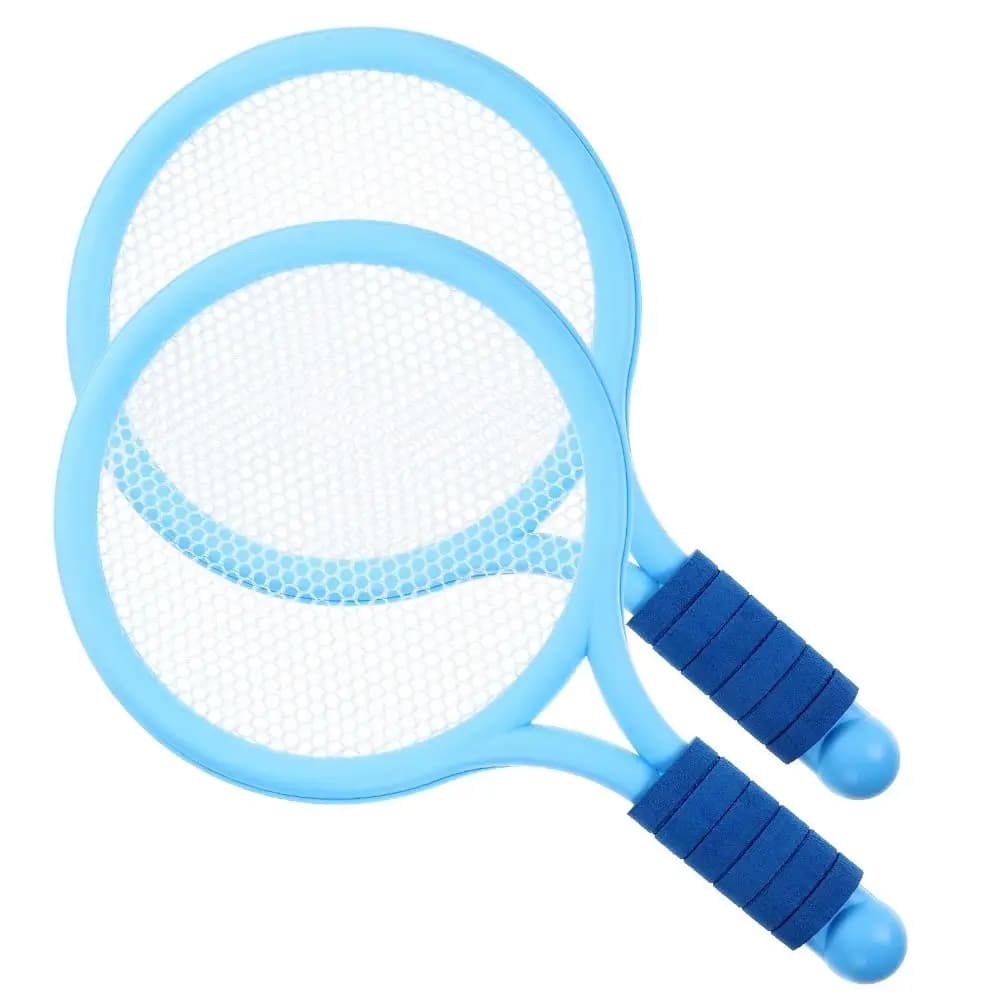 Badminton racket set with comfortable grip, non-slip portable plastic racket with ball, lightweight and easy to grip tennis game set
